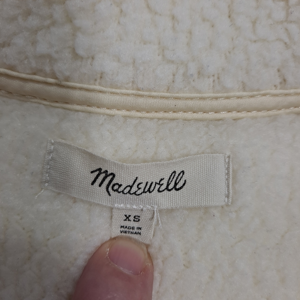 Madewell Cream Polartec Fleece Half Zip Pullover - Picture 8 of 9